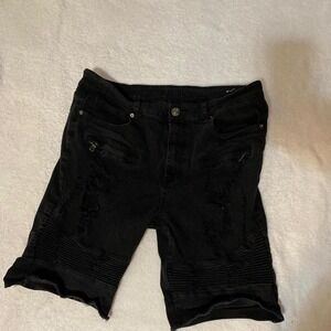 Jean denim motorcycle skinny shorts bermuda